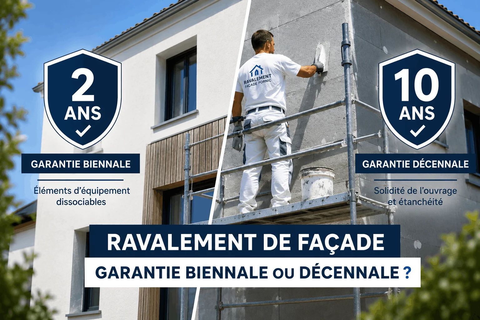 Garantie biennale et décennale ravalement façade